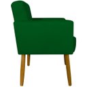 Ver imagem 5 de Poltrona Hope Decorativa Confortável para Sala Quarto Recepção Tecido Suede Pés Palito