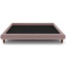 Cama Casal Base Box Pés de Madeira 156cm Otto P05 Veludo Rosê - Lyam Decor - 3
