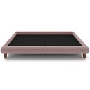 Ver imagem 3 de Cama Casal Base Box Pés de Madeira 156cm Otto P05 Veludo Rosê - Lyam Decor