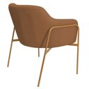 Ver mais imagens de Poltrona Decorativa Jade Base Aço Ouro Fosco Bouclé Terracota - Nexta Casa