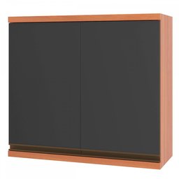 Armário Aéreo Cozinha Macadâmia 2 Portas Freijó/Grafite - Telasul - 1