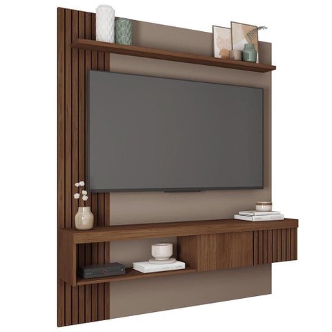 Painel para Tv Suspenso 55 Pol. Helen C01 Fendi/havana - Mpozenato