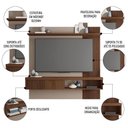 Ver imagem 3 de Painel para Tv Suspenso 55 Pol. Helen C01 Fendi/havana - Mpozenato