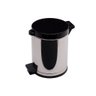 Lixeira Aço Inox com Pedal e Recipiente Plástico 4,5 Litros - 1