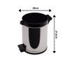 Lixeira Aço Inox com Pedal e Recipiente Plástico 4,5 Litros - 3