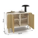 Ver imagem 4 de Kit de Aparador Buffet Benvenuto e Cristaleira Evora Pés de Aço Off White