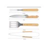 Kit 04 Utencilios e Estojo Case para Churrasco Inox - 4