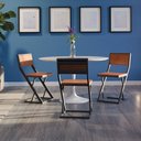 Ver imagem 3 de Cadeira Mônaco em Madeira Peroba e Estrutura Metálica – Design Industrial e Durabilidade