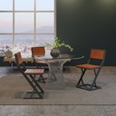 Ver imagem 5 de Cadeira Mônaco em Madeira Peroba e Estrutura Metálica – Design Industrial e Durabilidade