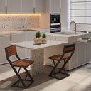 Ver imagem 6 de Cadeira Mônaco em Madeira Peroba e Estrutura Metálica – Design Industrial e Durabilidade