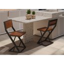 Ver imagem 1 de Cadeira Mônaco em Madeira Peroba e Estrutura Metálica – Design Industrial e Durabilidade