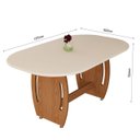 Ver imagem 3 de Mesa de Jantar para 6 Cadeiras Oval em Mdf Estrutura Robusta e Elegante:nature/ Off White