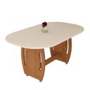 Ver imagem 1 de Mesa de Jantar para 6 Cadeiras Oval em Mdf Estrutura Robusta e Elegante:nature/ Off White