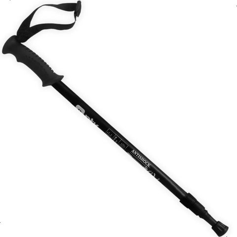 Bastão Caminhada Ntk Nautika Preto Trekking Trilha Ajustável Alumínio