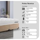 Ver imagem 2 de Cama Box Casal Bipartido Bege + Colchão Life D33 Pillow Top Branco 56 x 138 x 188 cm- e-Shop Casa