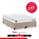 Ver imagem 5 de Cama Box Casal Bipartido Bege + Colchão Life D33 Pillow Top Branco 56 x 138 x 188 cm- e-Shop Casa