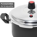 Ver imagem 5 de Panela de Pressão 3 Litros Antiaderente Fechamento Externo + Descanso de Panela Quadrado Madeira 14,