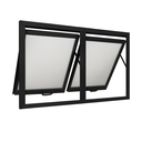 Ver imagem 1 de Janela Maxim Ar 2 Seções Aluminio Preto Linha 25 - 80x150
