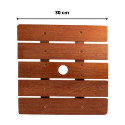 Suporte para Vaso de Planta Quadrado com Rodinhas Cristal 30cm - 2