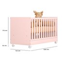 Ver imagem 4 de Jogo Quarto Infantil Doce Sonho Reto 2 Peças Berço Guarda Roupas Qmovi