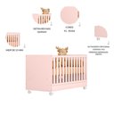 Ver mais imagens de Jogo Quarto Infantil Doce Sonho Reto 2 Peças Berço Guarda Roupas Qmovi