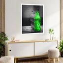 Ver imagem 2 de Quadro Decorativo Garrafa Verde - 70x50cm:moldura Branca