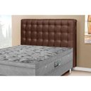 Ver imagem 3 de Cabeceira Dama 1,95 Cm Cama Box King Casal Corino Marrom