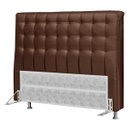 Ver imagem 1 de Cabeceira Dama 1,95 Cm Cama Box King Casal Corino Marrom