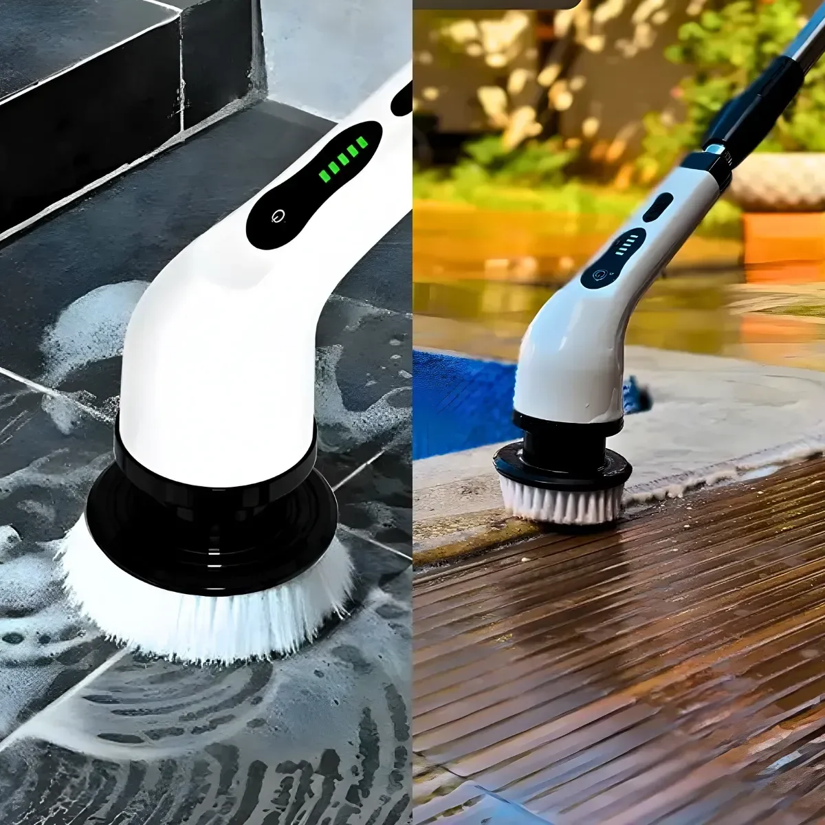 Esfregão Elétrico Versátil de Limpeza 360° Giratório Usb - 3