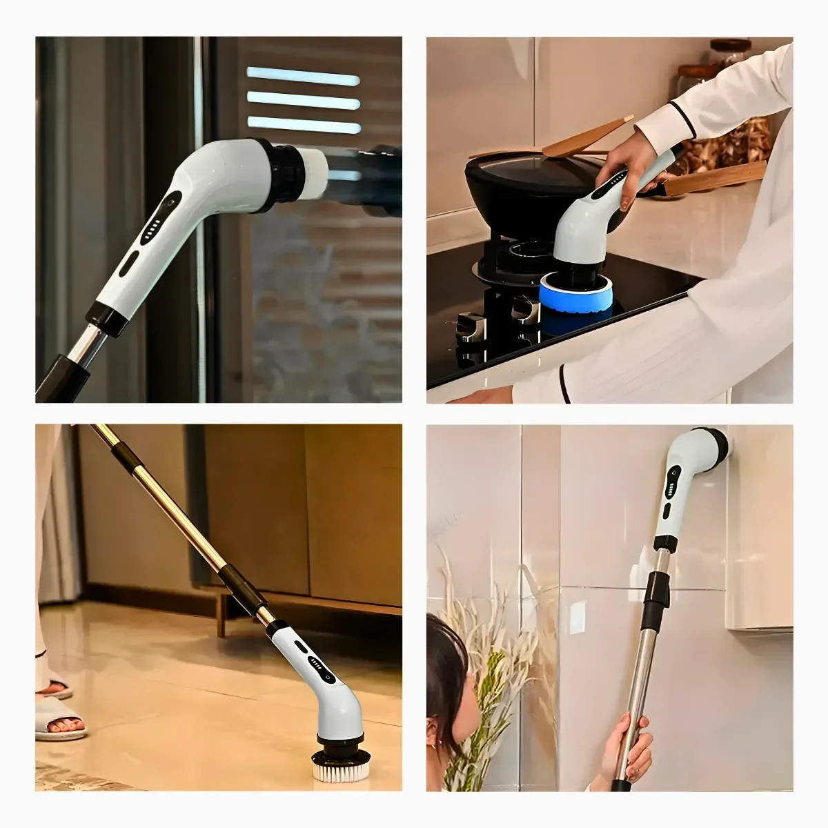 Esfregão Elétrico Versátil de Limpeza 360° Giratório Usb - 4