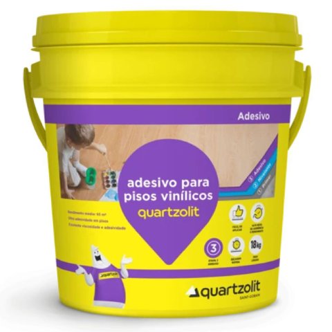 Adesivo para Piso Vinilico 4 Kilo Branco Gelo - 0387.00000.0004gl - Quartzolit