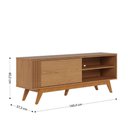 Ver imagem 4 de Rack para TV até 60 Polegadas com 1 Porta de Correr Retrô Multimóveis Crcol-RCK036 Madeirado