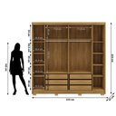Ver imagem 5 de Roupeiro Permanbuco 100% Mdf 6 Gavetas e 6 Portas - Nature/champanhe Vila Rica