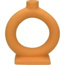 Ver imagem 1 de Castiçal Porta Vela Suporte Home&co Cerâmica 18x16x6cm Laranja