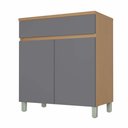 Ver imagem 1 de Balcão 2 Portas 1 Gaveta Realeza Premium 80cm Mdf Nesher