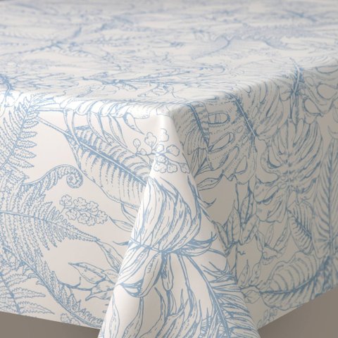 Toalha de Mesa Soft Touch 6 Lugares 1,4m X 2m Blue Spring Kapazi