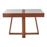 Mesa de Jantar Caroline 1,20m Extensível 1,80m em Madeira Maciça Imbuia Tampo Vidro Off White - 3