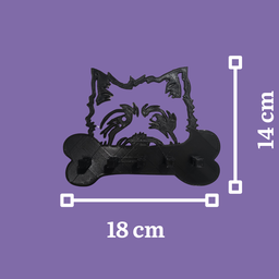 Porta Coleira e Porta Chaves de Parede - West Terrier - 4