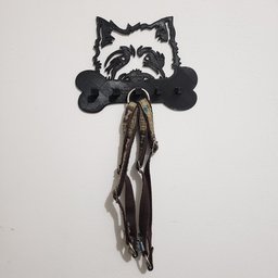 Porta Coleira e Porta Chaves de Parede - West Terrier - 2