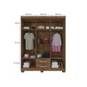 Ver imagem 4 de Guarda Roupa de Casal 6 Portas 2 Gavetas Porto Belo com Sapateira 4 Gavetas e 1 Porta Porto Belo