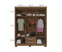 Ver imagem 4 de Guarda Roupa de Casal 6 Portas 2 Gavetas Porto Belo com Sapateira 4 Gavetas e 1 Porta Porto Belo