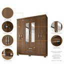 Ver imagem 2 de Guarda Roupa de Casal 6 Portas 2 Gavetas Porto Belo com Sapateira 4 Gavetas e 1 Porta Porto Belo