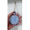 Mandala Porcelana Olho Grego Turco Talisma Amuleto 20 Cm - 3