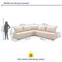 Ver imagem 4 de Sofá de Canto Modulado com Puff e Base Madeira Maciça 320CMX270CM Lisboa