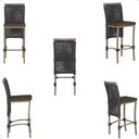Ver imagem 5 de Mesa Bistrô e 4 Banquetas Roma Fendi Corda Estofado 9 Trama Preto