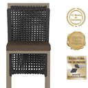 Ver imagem 3 de Mesa Bistrô e 4 Banquetas Roma Fendi Corda Estofado 9 Trama Preto