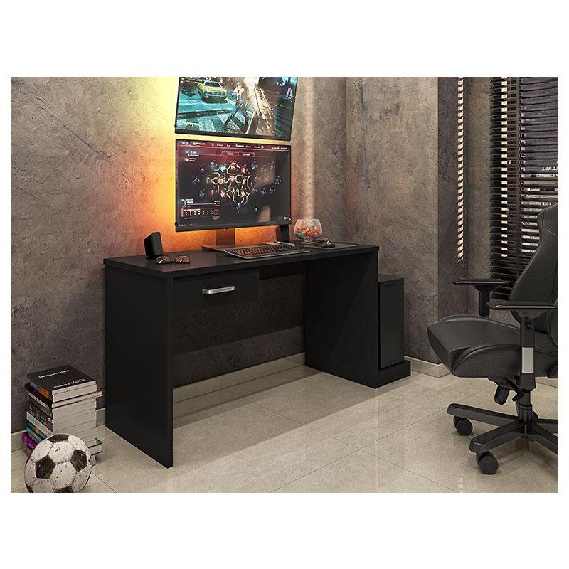 Mesa para Computador Gamer Ambiente Drx 9000 Preto Trama - Móveis Leão