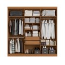 Ver imagem 4 de Guarda-Roupa 6 Portas e 2 Gavetas de Madeira Bigger Lo Marrom/Canela/Off White