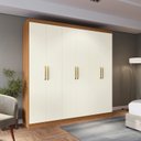 Ver imagem 1 de Guarda-Roupa 6 Portas e 2 Gavetas de Madeira Bigger Lo Marrom/Canela/Off White