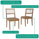 Ver imagem 4 de Kit 2 Cadeiras Estofadas Madeira Tauari 22190 Corino Kaki Natuem